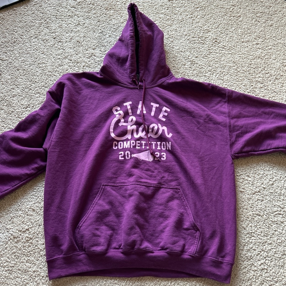 Gildan Purple State Cheer Hoodie